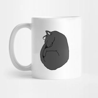 Gray cat sleeps Mug